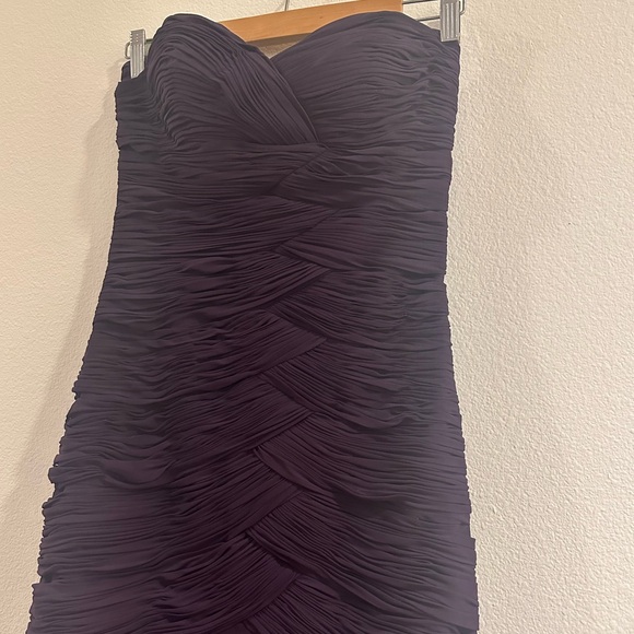 Bicici & Coty purple Formal Strapless Dress-Small ruched ruffle - Picture 2 of 8